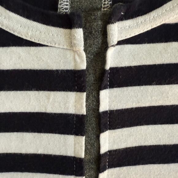 COMME des GARÇONS Shirt | Asymmetrical Striped Long Sleeve T Shirt Wool Small - Picture 4 of 9